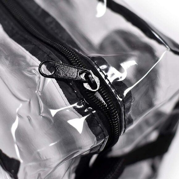 Clear Tote Bag Stadium Approved - Shoulder Straps and Zippered - Clear Bag for W - Picture 5 of 5